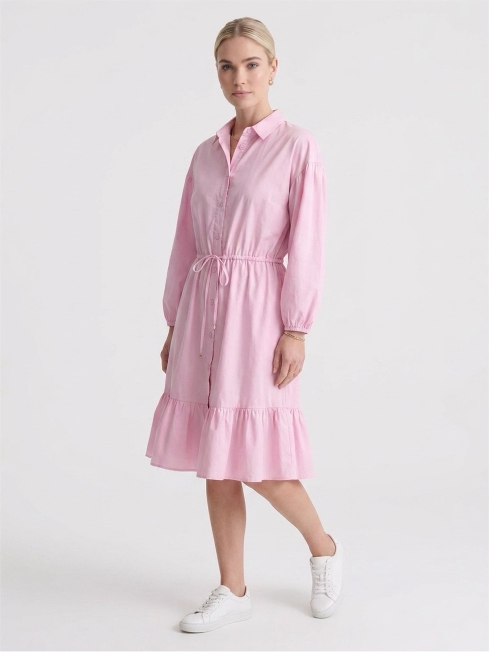 Pinko Baby Pink Tiered Ruffle Skirt with Top